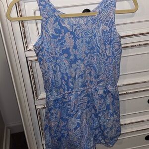 Lilly Pulitzer Kids Romper in Blue and Pink Floral